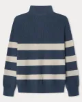 Детский свитер в полоску Hackett, индиго - фото 2