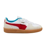 Кроссовки Puma Palermo Leather Big Kid, White Red - фото
