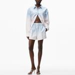 Повседневные шорты женские голубые Alexander Wang - фото 4