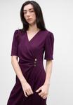 Платье DKNY BUTTON WRAP SHEATH, Damson/Purple - фото 6