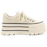 Низкие женские скейтерские кроссовки DIBO, экрю - фото 9