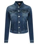 Джинсовая куртка женская Tommy Jeans Vivianne облегающего кроя, синий - фото