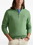 Свитер с воротником на молнии Polo Ralph Lauren, зеленый - фото 3