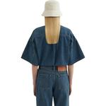 Джинсовая рубашка с потайной пуговицей JIL SANDER, синий - фото 4