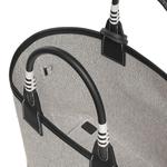 HERMES Сумка-шоппер из холста с телячьей кожей - фото 4