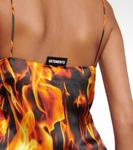 Мини-платье с принтом Vetements, Fire Print - фото 5