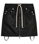 Хлопковая юбка Rick Owens, черный - фото