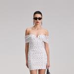 Автопортрет Слип-платье женское Self-portrait, белый - фото 4