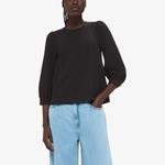 Топ Zenni с текстурой из эластичного крепа Whistles, черный - фото 3