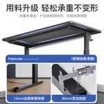 Стол компьютерный 100x60 см, регулируемый по высоте 60-85 см, черный, с ящиком, поверхность Carbon Fiber - фото 5