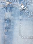 Юбка Pull&Bear W3 MINI FALDA CARPENTER, Blue Denim - фото 3