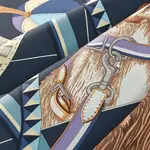 Шелковый шарф Mulberry Silk для женщин Blue HERMES, синий - фото 7