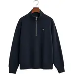 Толстовка Gant 4200561 half zip, синий - фото