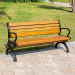 Скамья садовая Green Water, 150x60x78 см, коричневый / черный - фото 3