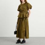 Блузка Хэдли Damson Madder, оливковый - фото 4