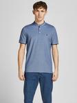 Поло Jack & Jones Polo T Shirt Pique Kurzarm Basic Hemd JJEPAULOS, синий - фото