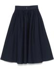 Юбка миди Patrizia Pepe из поплина, синий - фото