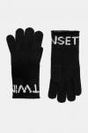 Шерстяные перчатки Twinset, черный - фото