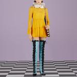 Платье с длинными рукавами женское желтое Gucci - фото 2