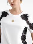 Dolce & Gabbana футболка с кружевом, белый - фото 4