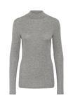 Топ Kaffe Long sleeved top, Grey Melange/Dark Grey - фото 5