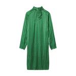 Женское платье с длинными рукавами LACOSTE, зеленый - фото 3