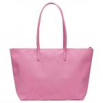 LACOSTE Синтетическая кожаная сумка-шоппер, Pink - фото 2