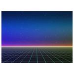 Placemat retro synthwave (набор из 4 шт.) Tischsetmacher, синий - фото