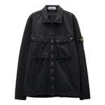 Рубашка old effect overshirt 'black' Stone Island, черный - фото