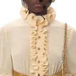 Мини-платье Crepe De Chine с бантом Valentino, синий - фото 9