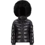 Пуховик черный детский Moncler - фото