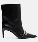 Кожаные ботильоны с логотипом Coperni, черный - фото 4