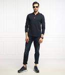 Поло мужское Hugo с длинным рукавом и логотипом бренда, синий - фото 2