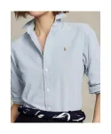 Классическая рубашка Оксфорд Polo Ralph Lauren, цвет 400 Blue - фото 5