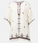 Вышитое мини-платье Kressy Marant Etoile, экрю - фото