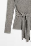 Топ Massimo Dutti WITH TIE DETAIL, Grey - фото 8