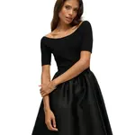Платье Superdry LBD Woven Mix midi, черный - фото 7