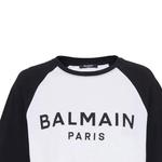 Футболка с принтом логотипа BALMAIN, белый - фото 7