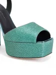 Босоножки на платформе Giuseppe Zanotti, зеленый - фото 4