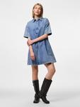Платье до колена Pieces, Средне-синий деним - фото 5