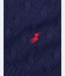 Шарф мужской Polo Ralph Lauren шерстяной с узором косичка, синий - фото 2