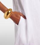 Платье миди из льна Stephie Velvet, белый - фото 6