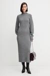 Шерстяное платье Twinset, серый - фото 2