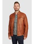 Кожаная куртка Bugatti Filippo, коньячный - фото