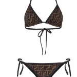 Бикини Monogram Printed FENDI, коричневый - фото 4