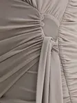 Мини-платье с драпировкой и узлом Aniye By, серый - фото 5