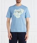 Футболка Emporio Armani хлопковая, голубой - фото