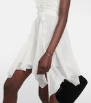 Мини-платье из шелкового шифона Tiffen Isabel Marant, экрю - фото 5