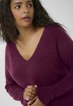 Джемпер Kaffe Curve V-NECK, Windsor Wine/Dark Red - фото 4
