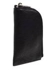 Кожаный кошелек для монет Rick Owens на молнии, черный - фото 2